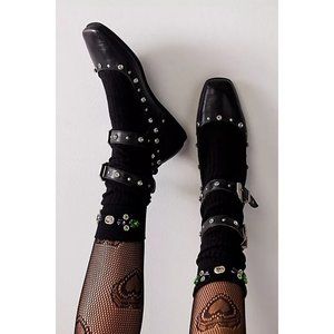 Free People Mystic Diamante Flats Black